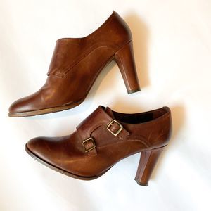 n.d.c. Brown Leather Double Monk Strap Booties